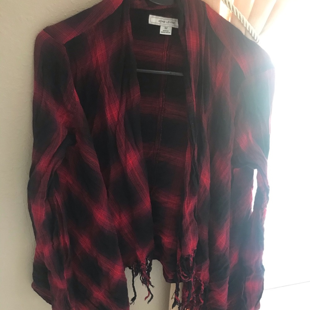 Long Sleeve Plaid Cardigan